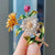 Simple Style Pin Flower Alloy Enamel Plating Women's Brooches