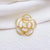 Simple Style Pin Flower Alloy Plating Inlay Artificial Gemstones Women's Brooches