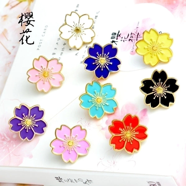 Simple Style Pin Flower Alloy Stoving Varnish No Inlaid Unisex Brooches