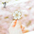 Simple Style Pin Flower Alloy Stoving Varnish No Inlaid Unisex Brooches