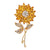 Simple Style Pin Flower Artificial Crystal Inlay Zircon Women's Brooches