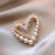 Simple Style Pin Heart Shape Alloy Plating Inlay Rhinestones Pearl Women's Brooches