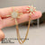 Simple Style Pin Leaf Number Alloy Inlay Zircon Unisex Brooches