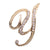 Simple Style Pin Letter Alloy Inlay Rhinestones Unisex Brooches