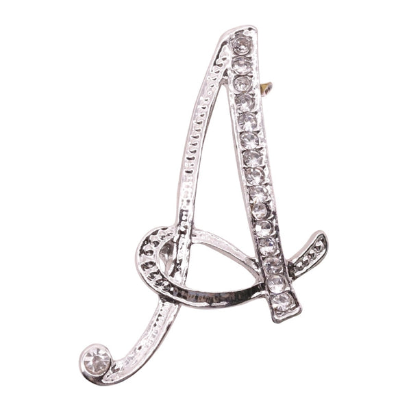 Simple Style Pin Letter Alloy Inlay Rhinestones Unisex Brooches