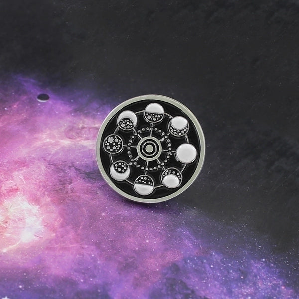 Simple Style Pin Moon Planet Alloy Enamel Unisex Brooches