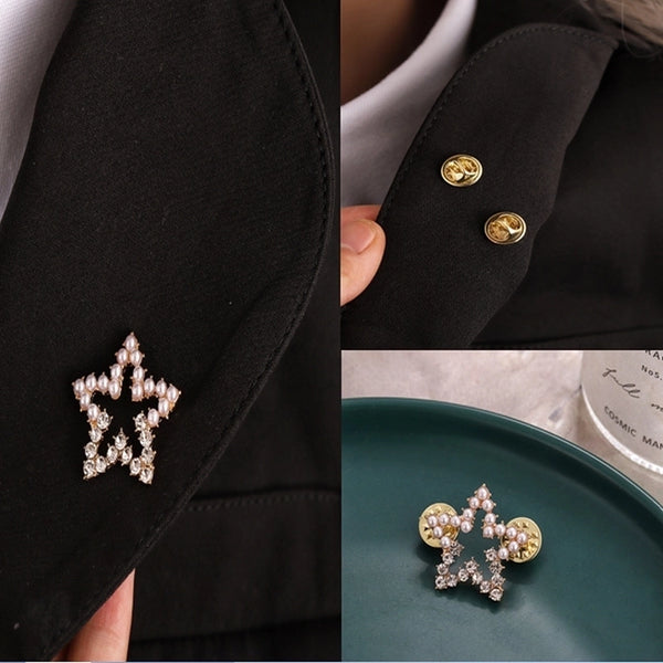 Simple Style Pin Star Imitation Pearl Alloy Inlay Rhinestones Women's Brooches