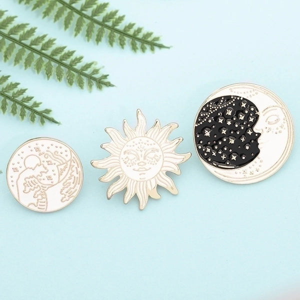 Simple Style Pin Sun Alloy Enamel Unisex Brooches