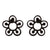 Simple Style Plant Stainless Steel Plating Ear Studs 1 Pair