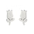 Simple Style Plant Stainless Steel Plating Ear Studs 1 Pair