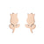 Simple Style Plant Stainless Steel Plating Ear Studs 1 Pair