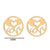 Simple Style Plant Stainless Steel Plating Ear Studs 1 Pair