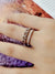 Simple Style Rainbow Zircon Adjustable Opening Ladies Copper Ring