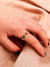 Simple Style Rainbow Zircon Adjustable Opening Ladies Copper Ring