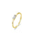 Simple Style Rectangle Silver Plating Inlay Zircon Rings 1 Piece