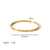 Simple Style Rectangle Stainless Steel Polishing Plating Inlay Zircon 18k Gold Plated Bangle