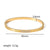 Simple Style Rectangle Stainless Steel Polishing Plating Inlay Zircon 18k Gold Plated Bangle