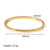 Simple Style Rectangle Stainless Steel Polishing Plating Inlay Zircon 18k Gold Plated Bangle