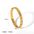 Simple Style Rectangle Stainless Steel Polishing Plating Inlay Zircon 18k Gold Plated Bangle