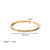 Simple Style Rectangle Stainless Steel Polishing Plating Inlay Zircon 18k Gold Plated Bangle