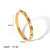 Simple Style Rectangle Stainless Steel Polishing Plating Inlay Zircon 18k Gold Plated Bangle