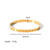 Simple Style Rectangle Stainless Steel Polishing Plating Inlay Zircon 18k Gold Plated Bangle