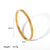 Simple Style Rectangle Stainless Steel Polishing Plating Inlay Zircon 18k Gold Plated Bangle