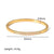 Simple Style Rectangle Stainless Steel Polishing Plating Inlay Zircon 18k Gold Plated Bangle