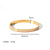 Simple Style Rectangle Stainless Steel Polishing Plating Inlay Zircon 18k Gold Plated Bangle