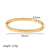 Simple Style Rectangle Stainless Steel Polishing Plating Inlay Zircon 18k Gold Plated Bangle