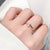 Simple Style Rectangle Titanium Steel Inlay Rhinestones Rings