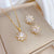 Simple Style Rhombus Bow Knot Copper Plating Inlay Zircon Jewelry Set