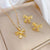 Simple Style Rhombus Bow Knot Copper Plating Inlay Zircon Jewelry Set