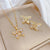 Simple Style Rhombus Bow Knot Copper Plating Inlay Zircon Jewelry Set