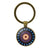 Simple Style Round Alloy Glass Women's Bag Pendant Keychain