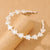 Simple Style Round Baroque Pearls Chain Inlay Pearl Hair Band