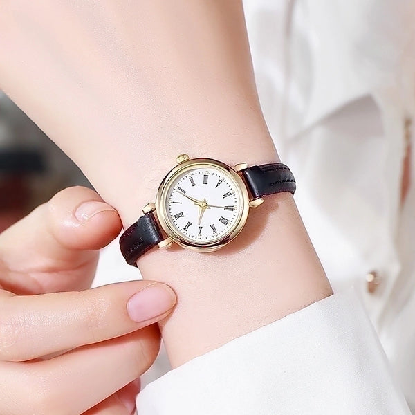 Minimalist Round Buckle Quartz Women's Watches