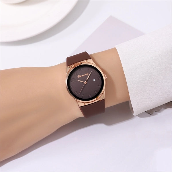 Minimalist Round Buckle Quartz Women's Watches