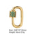 Simple Style Round Copper Plating Inlay Zircon 18k Gold Plated White Gold Plated Jewelry Accessories