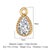 Simple Style Round Copper Plating Inlay Zircon Gold Plated Silver Plated Charms Jewelry Accessories