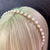 Simple Style Round Crystal Inlay Pearl Hair Band