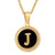 Simple Style Round Letter Stainless Steel Inlay Shell Pendant Necklace