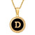 Simple Style Round Letter Stainless Steel Inlay Shell Pendant Necklace