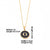 Simple Style Round Letter Stainless Steel Plating Inlay Shell Gold Plated Pendant Necklace