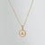 Simple Style Round Letter Titanium Steel Pendant Necklace Polishing Gold Plated Shell Stainless Steel Necklaces