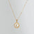 Simple Style Round Letter Titanium Steel Pendant Necklace Polishing Gold Plated Shell Stainless Steel Necklaces