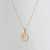 Simple Style Round Letter Titanium Steel Pendant Necklace Polishing Gold Plated Shell Stainless Steel Necklaces