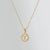 Simple Style Round Letter Titanium Steel Pendant Necklace Polishing Gold Plated Shell Stainless Steel Necklaces