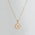 Simple Style Round Letter Titanium Steel Pendant Necklace Polishing Gold Plated Shell Stainless Steel Necklaces