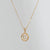 Simple Style Round Letter Titanium Steel Pendant Necklace Polishing Gold Plated Shell Stainless Steel Necklaces